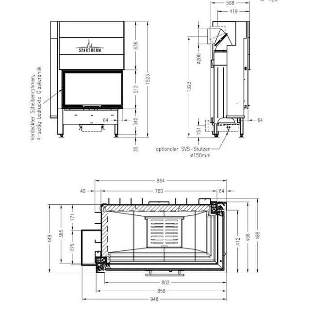 Камінна топка Spartherm Varia 2R-80h-4S 5216