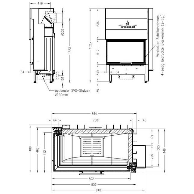 Камінна топка Spartherm Varia 2L-80h-4S