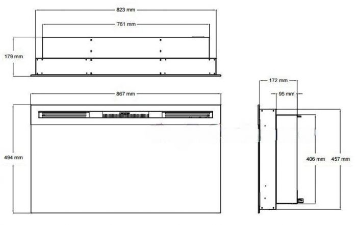 Електрокамін Dimplex Prism 34 LED