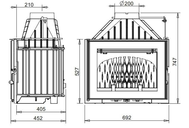 Камінна топка INVICTA 700 Grande Angle
