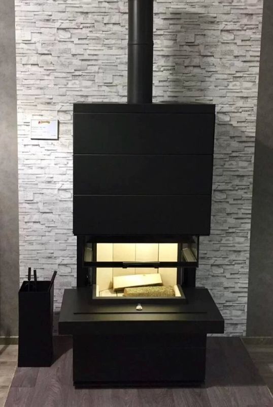 Дизайнерський камін Romotop CARA CS N 03 дизайнерський тристоронній камін з підйомними дверцятами (гільотина)