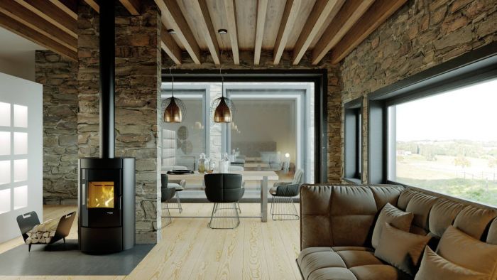 Піч-камін Defro Home CERES чорна