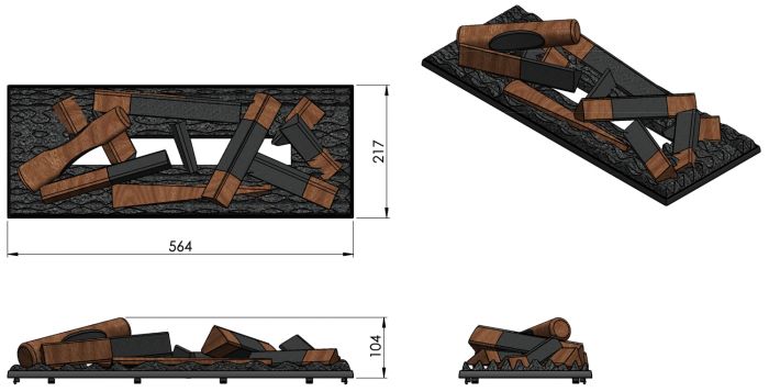 Електрокамін Dimplex Opti-myst Cassette 600 LED LOG