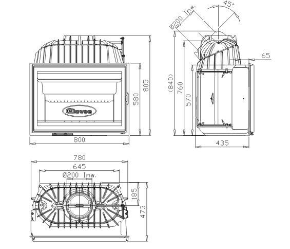 Камінна топка Dovre 2180 CBS