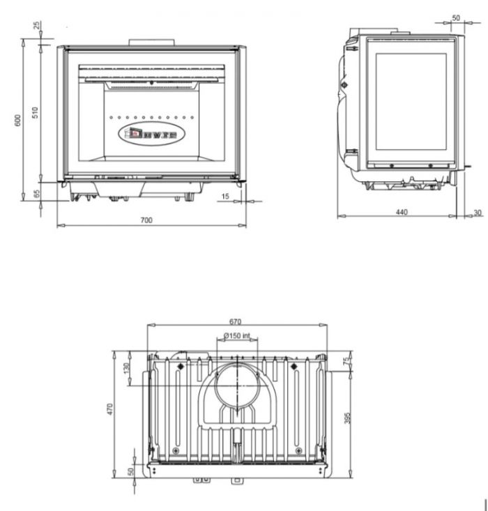 Камінна топка Dovre 2575 SBS 3