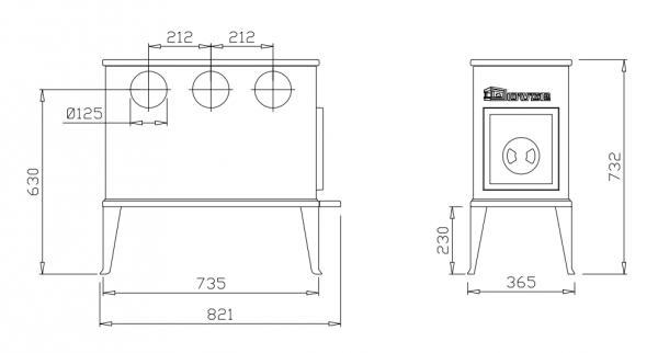 Піч-камін Dovre 300 CB