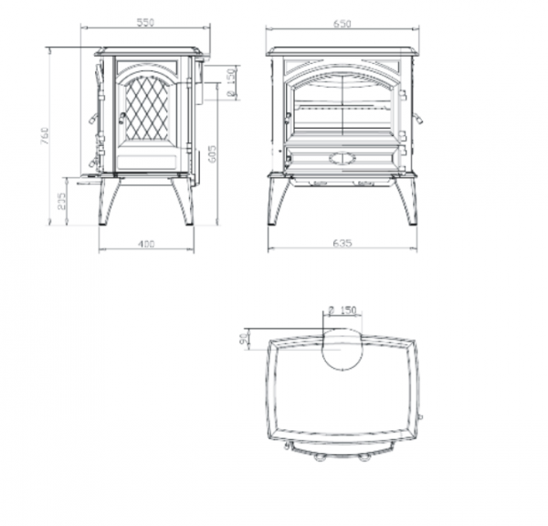 Піч-камін Dovre 640 WD