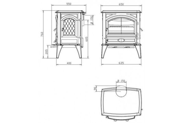 Піч-камін Dovre 640 WD / E8