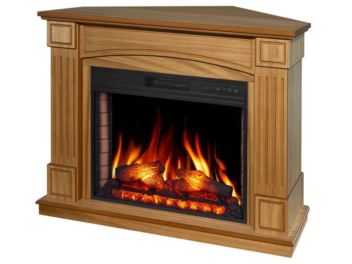 Камінокомплект універсальний 2в1 ArtiFlame Boston AF28S світлий дуб з обігрівом і звуком горіння вогню