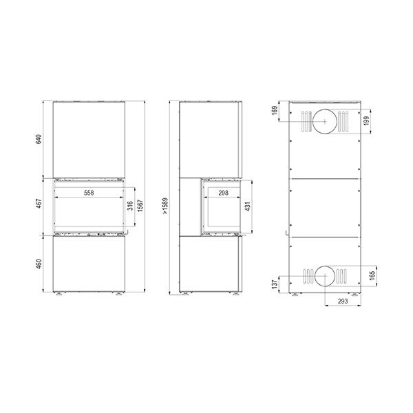 Модульний камін Defro Home INTRA XSM C VER. Compact 1