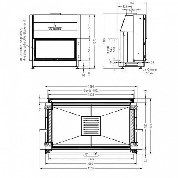 Камінна топка Spartherm Varia B-FDh-4S