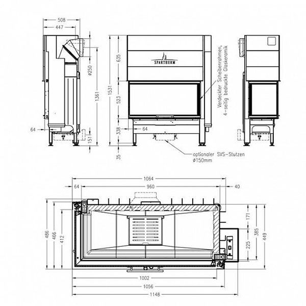 Камінна топка Spartherm Varia 2L-100h-4S