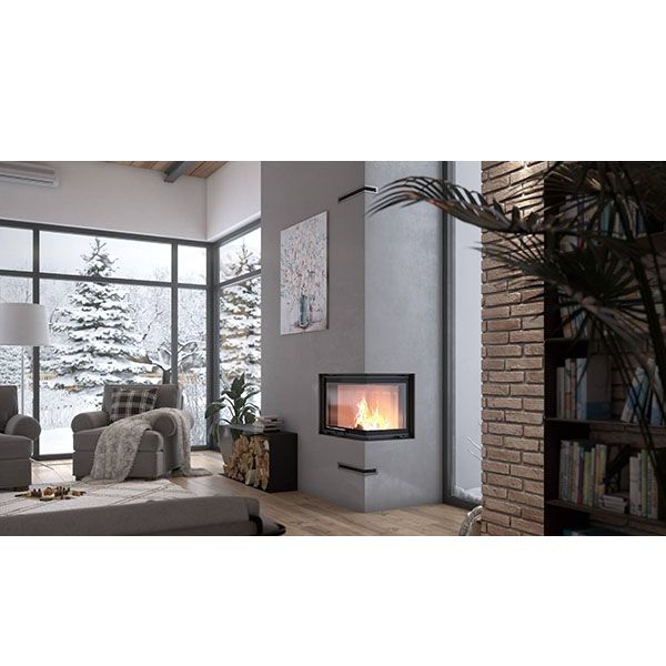Камінна топка Defro Home INTRA SM BP G (чорний шамот)