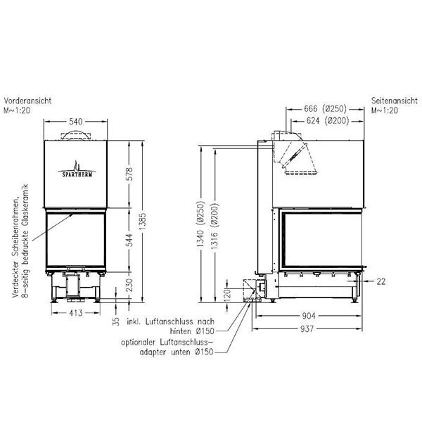 Камінна топка Spartherm Arte U-70h-4S