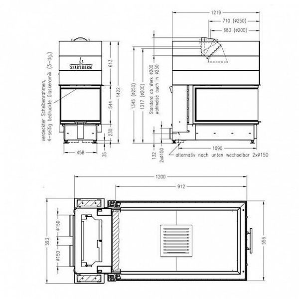 Камінна топка Spartherm Arte U-90h-4S