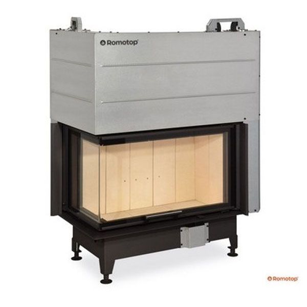 Камінна топка Romotop HEAT L 3g L 81.51.40.21 -  кутова лівостороння топка з підйомними дверцятами та роздільним склом