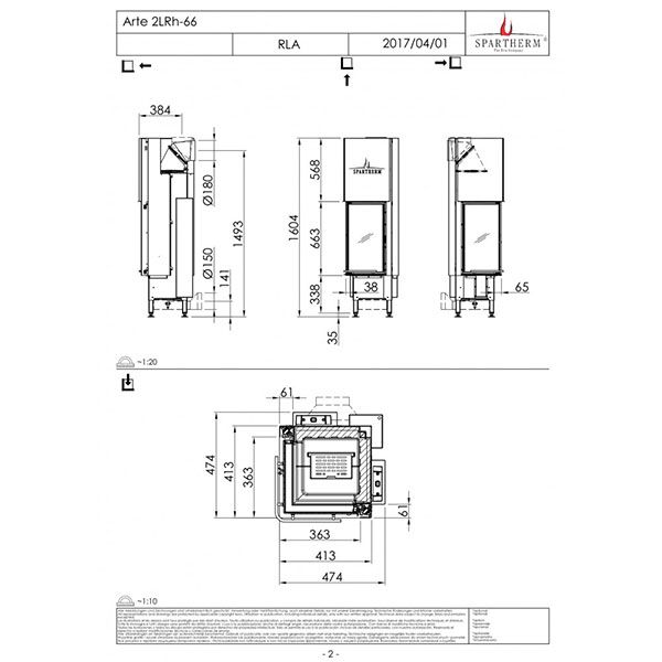 Камінна топка Spartherm Arte 2LRh-66-4S-21