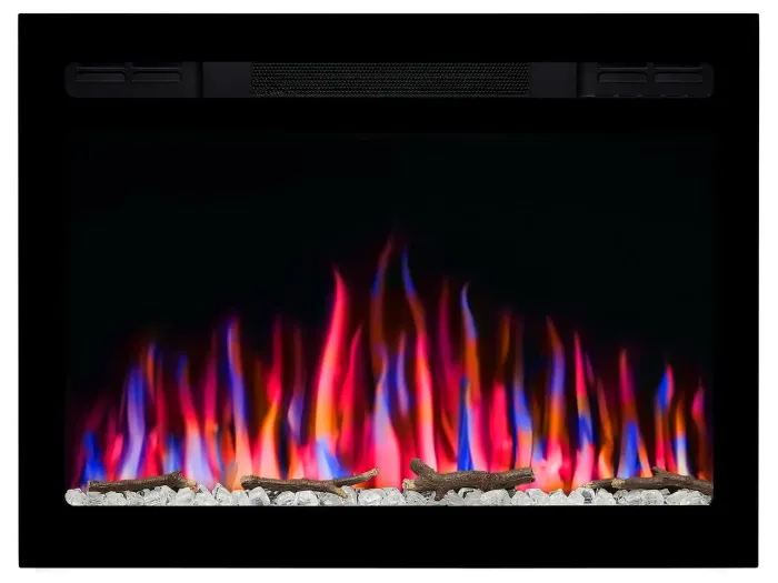Електрокамін настінний / вбудовуваний ArtiFlame AF27WR з обігрівом і звуком горіння вогню