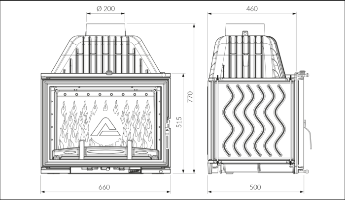 Камінна топка KAWMET W17 Dekor (16.1 kW) ECO