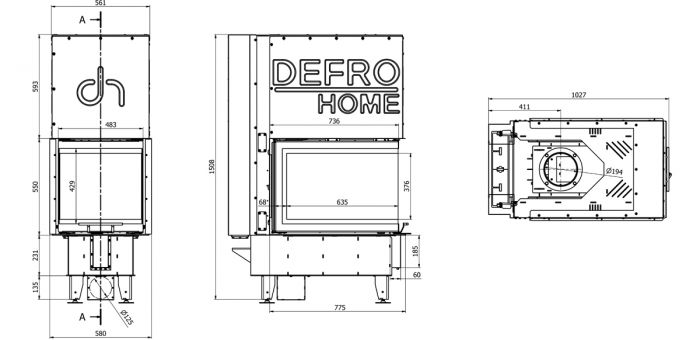 Камінна топка Defro Home INTRA SM U G