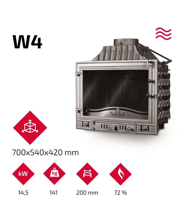 Камінна топка KAWMET W4 (14.5 kW)