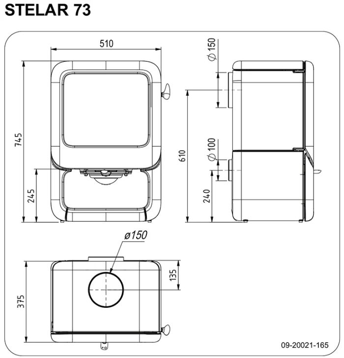 Чавунна піч Lacunza STELAR 73