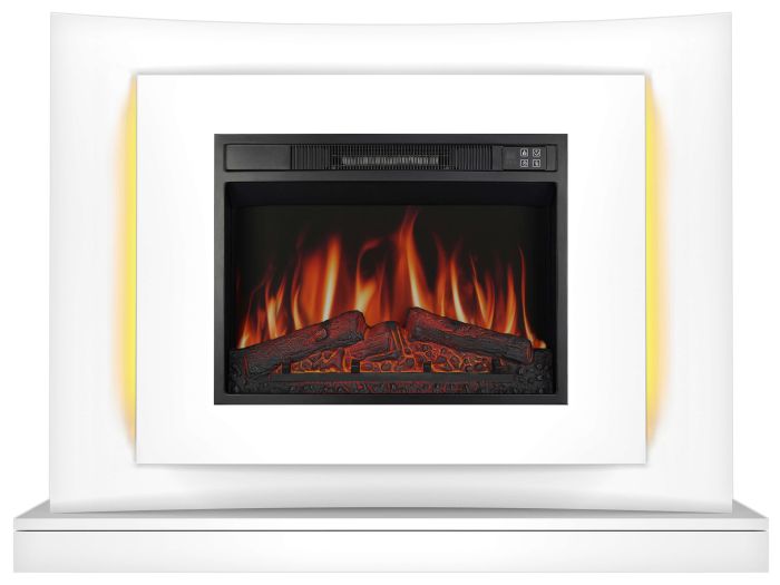 Камінокомплект зі світлодіодним підсвічуванням ArtiFlame LUCCA AF23S білий б'янко (зі звуком)
