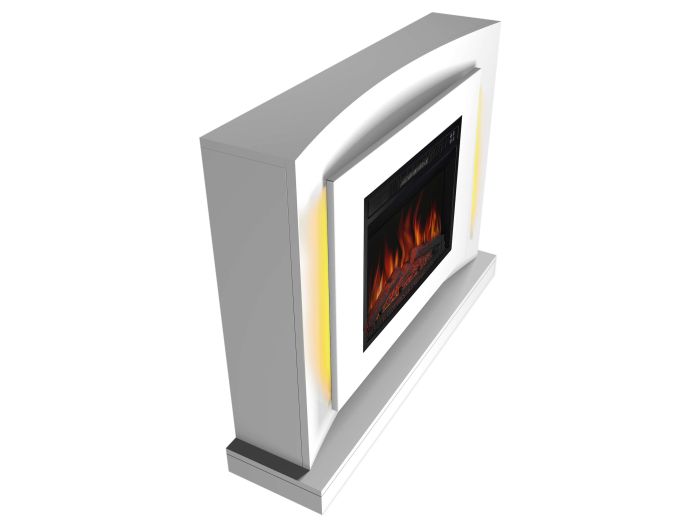 Камінокомплект зі світлодіодним підсвічуванням ArtiFlame LUCCA AF23S білий б'янко (зі звуком)