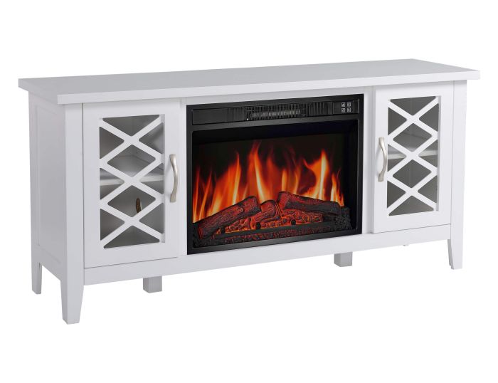 Камінокомплект ArtiFlame Odessa AF23S білий з обігрівом і звуком горіння вогню
