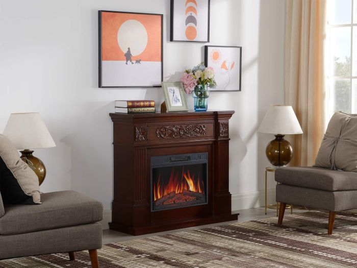 Камінокомплект ArtiFlame Toscana AF23S russet з обігрівом і звуком горіння вогню