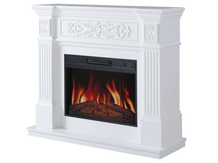 Камінокомплект ArtiFlame Toscana AF23S білий з обігрівом і звуком горіння вогню