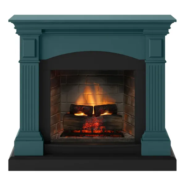 Камінокомплект TAGU MAGNA PowerFlame 2 бірюзовий зі звуком