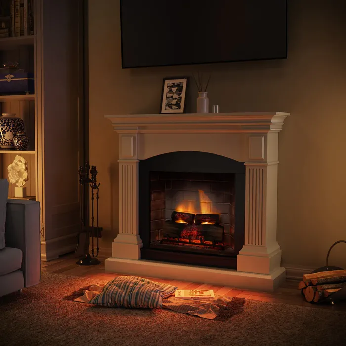 Камінокомплект TAGU MAGNA PowerFlame 2 білий зі звуком