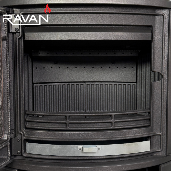 Чавунна піч Ravan Deluxe – потужна опалювальна піч із високоякісного чавуну, для будинку, дачі або заміського котеджу