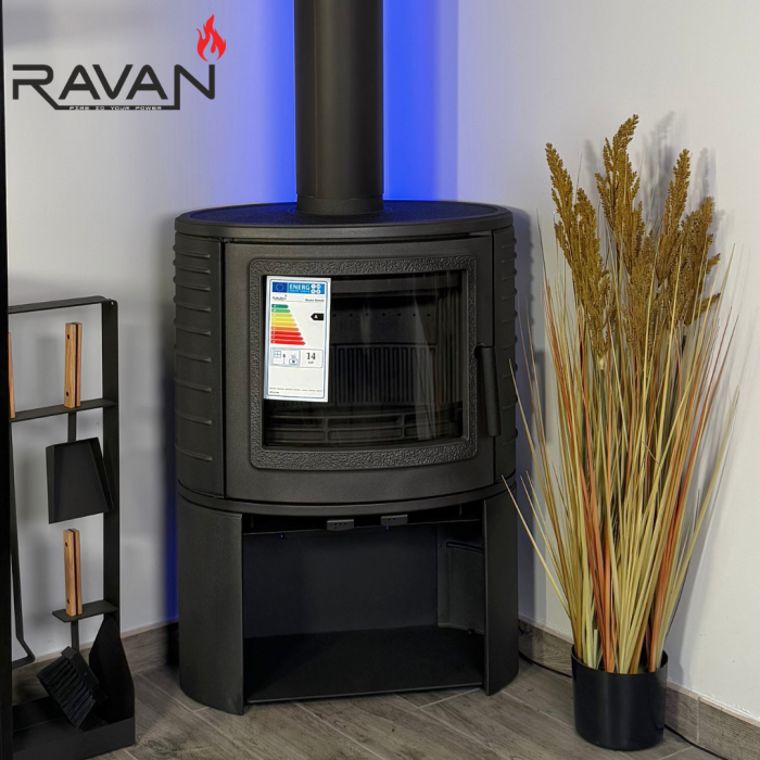 Чавунна піч Ravan Deluxe – потужна опалювальна піч із високоякісного чавуну, для будинку, дачі або заміського котеджу