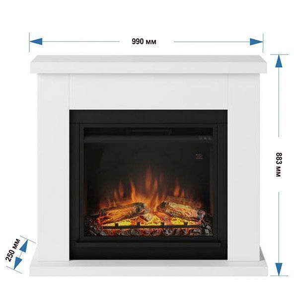 Камінокомплект TAGU FRODE PowerFlame 2 білий зі звуком