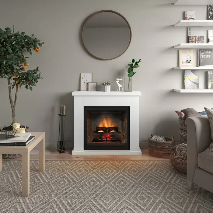 Камінокомплект TAGU FRODE PowerFlame 2 білий зі звуком