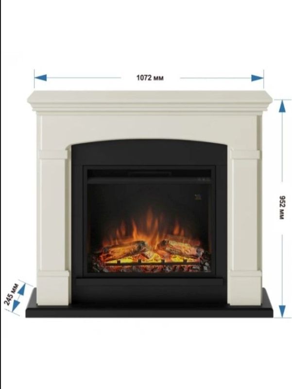 Камінокомплект TAGU HELMI PowerFlame 2 сірий зі звуком