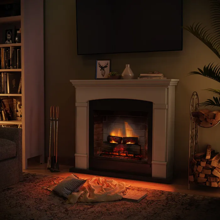 Камінокомплект TAGU HELMI PowerFlame 2 білий зі звуком