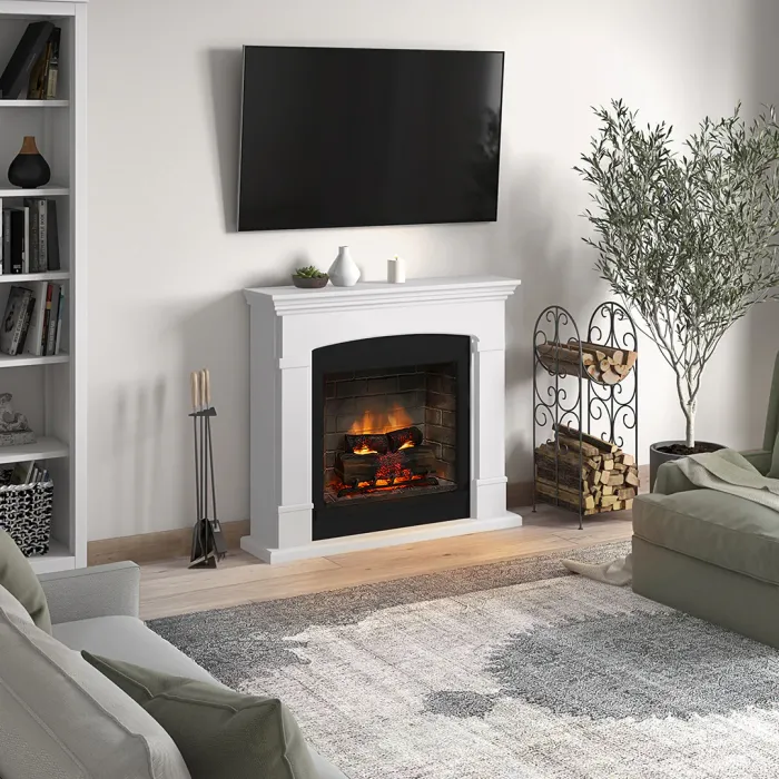 Камінокомплект TAGU HELMI PowerFlame 2 білий зі звуком