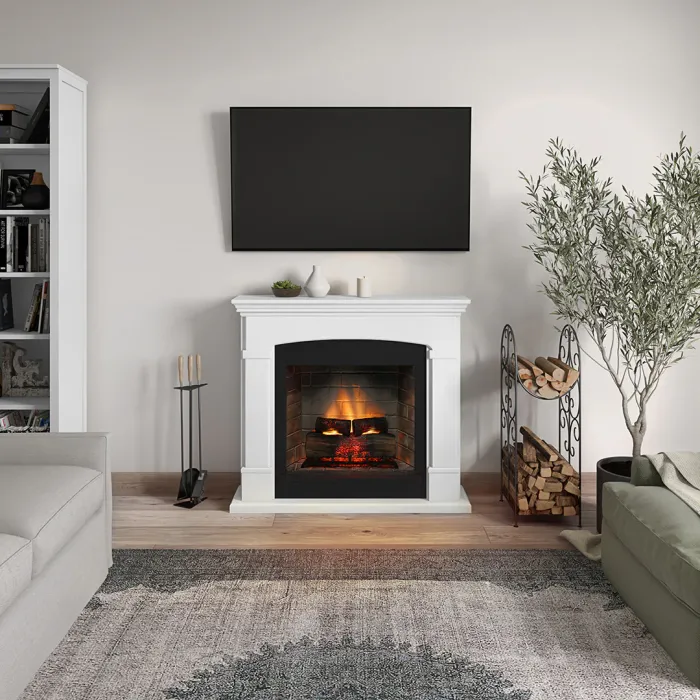Камінокомплект TAGU HELMI PowerFlame 2 білий зі звуком