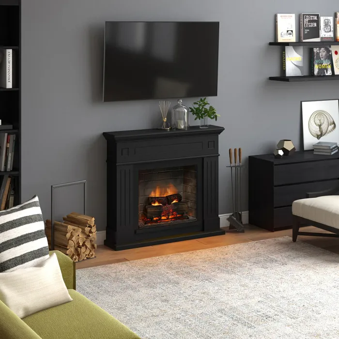 Камінокомплект TAGU LARSEN PowerFlame 2 чорний зі звуком