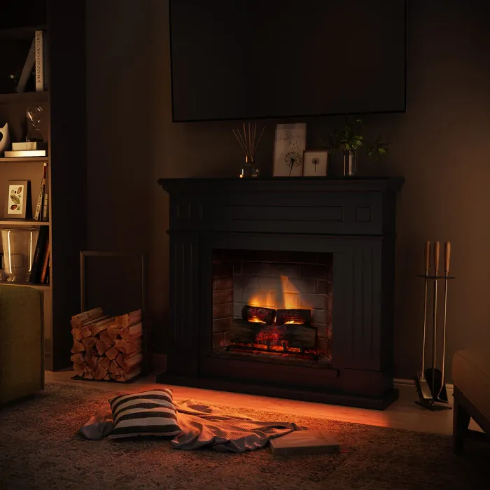 Камінокомплект TAGU LARSEN PowerFlame 2 чорний зі звуком